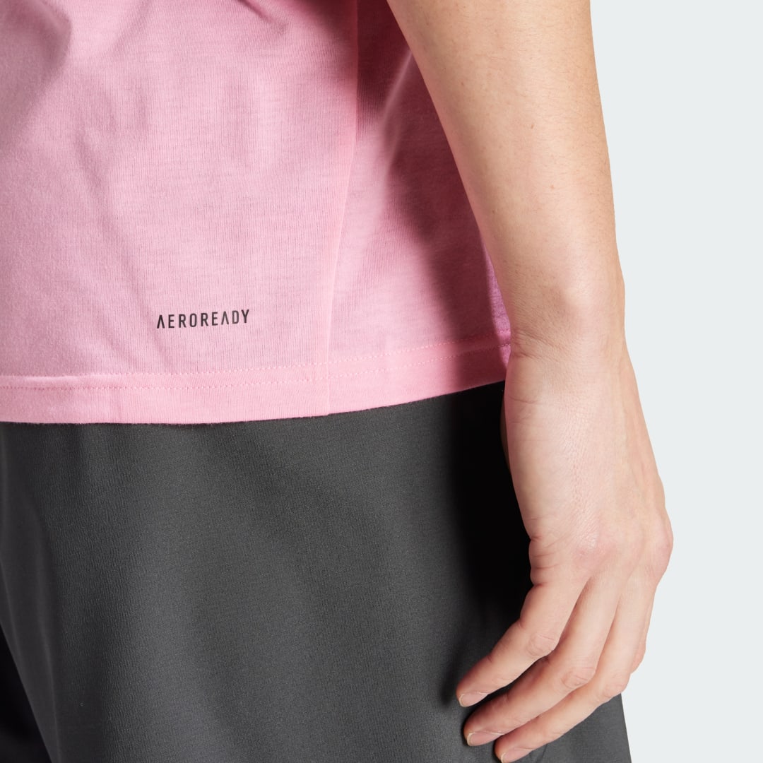 

adidas Playera de Entrenamiento Train Essentials Feelready Hombre, Bliss rosa/negro