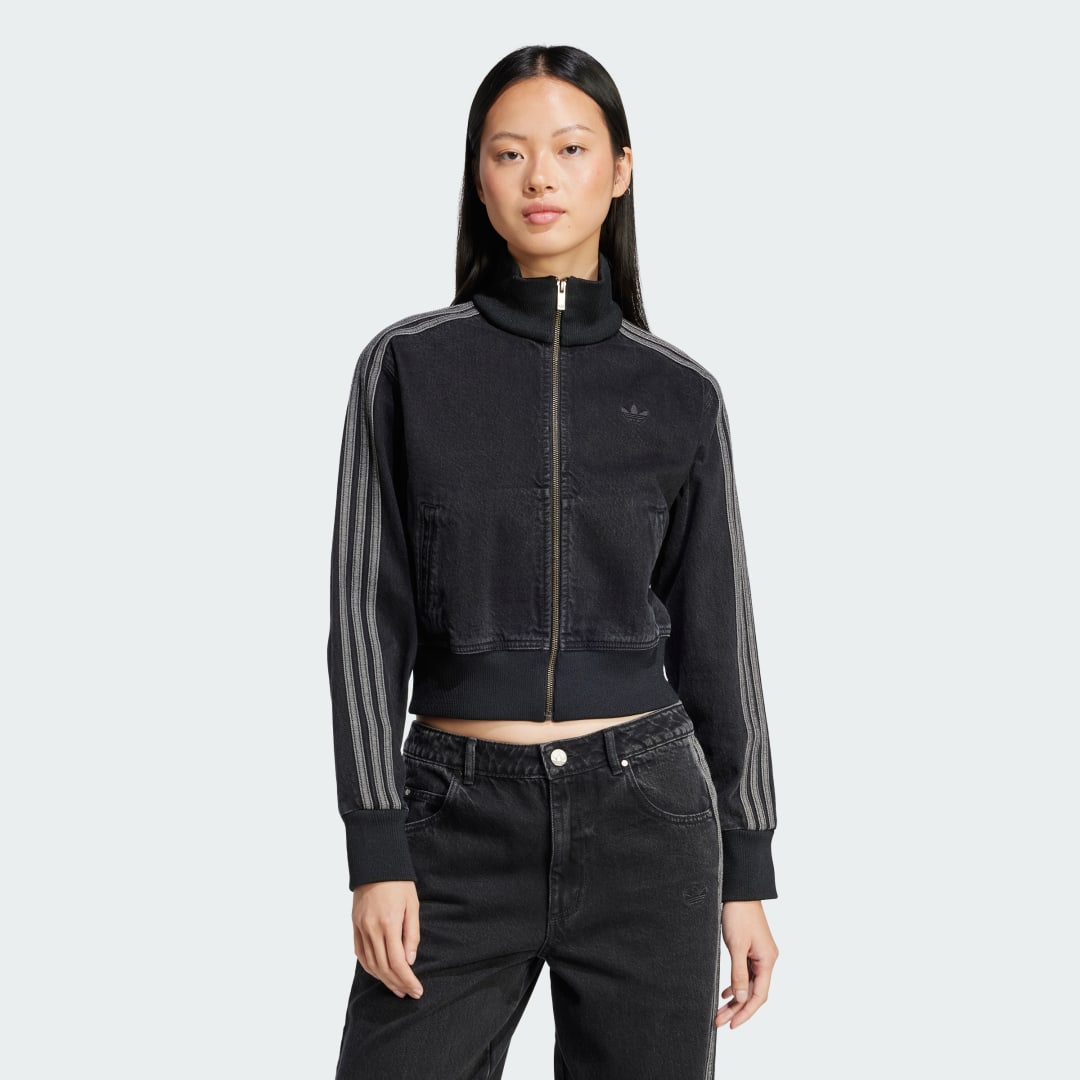 Adidas Originals Denim Firebird Track Top Zwart- Dames Zwart