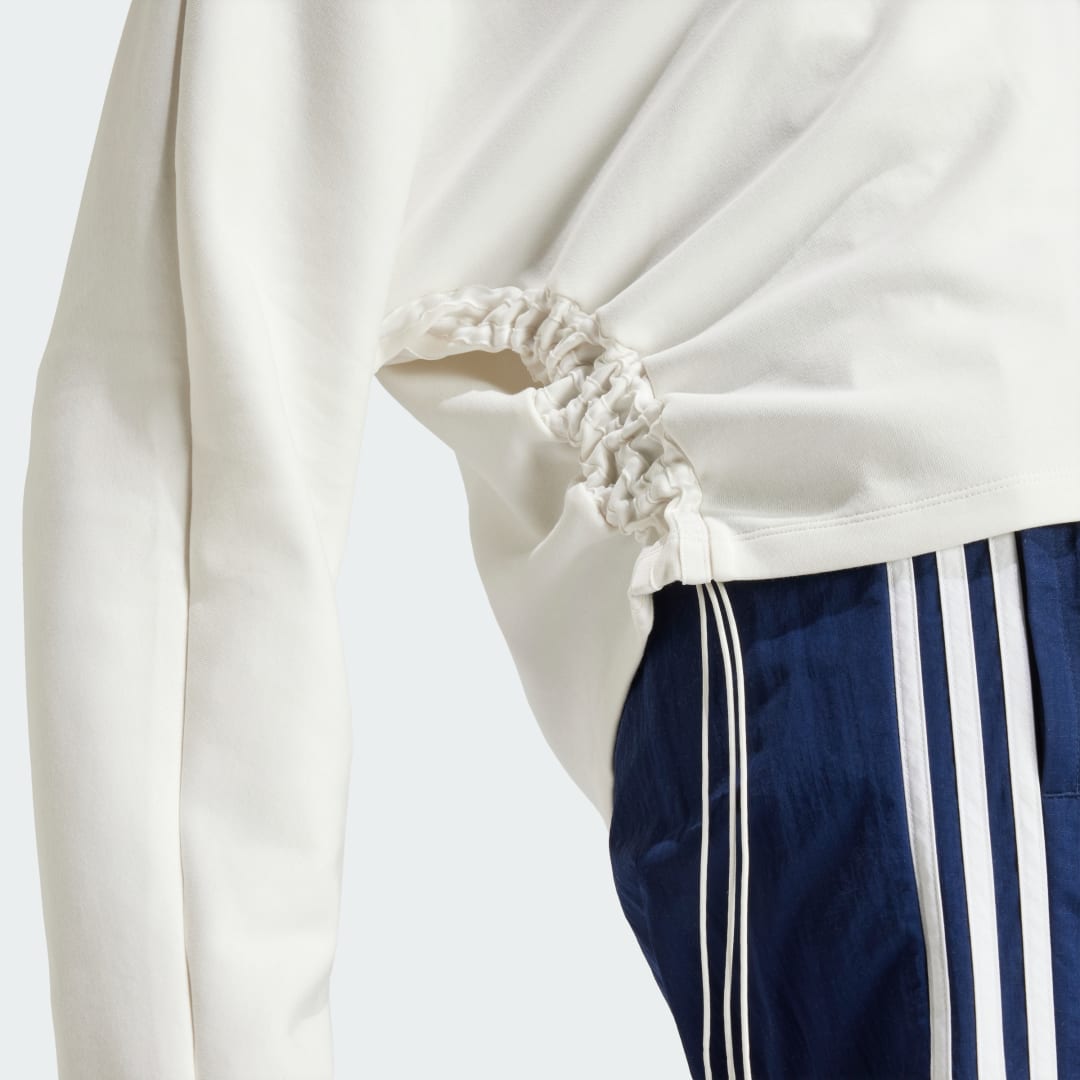Adidas Ruched 3-Stripes Loose Sweatshirt