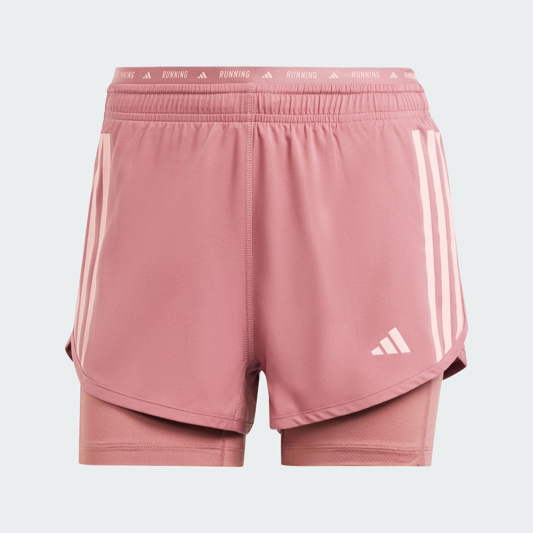 Adidas Own the Run 3-Stripes 2-in-1 Short