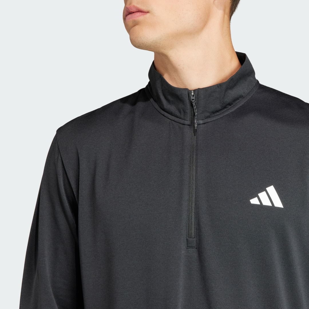 Adidas Train Essentials Training Longsleeve met Korte Rits