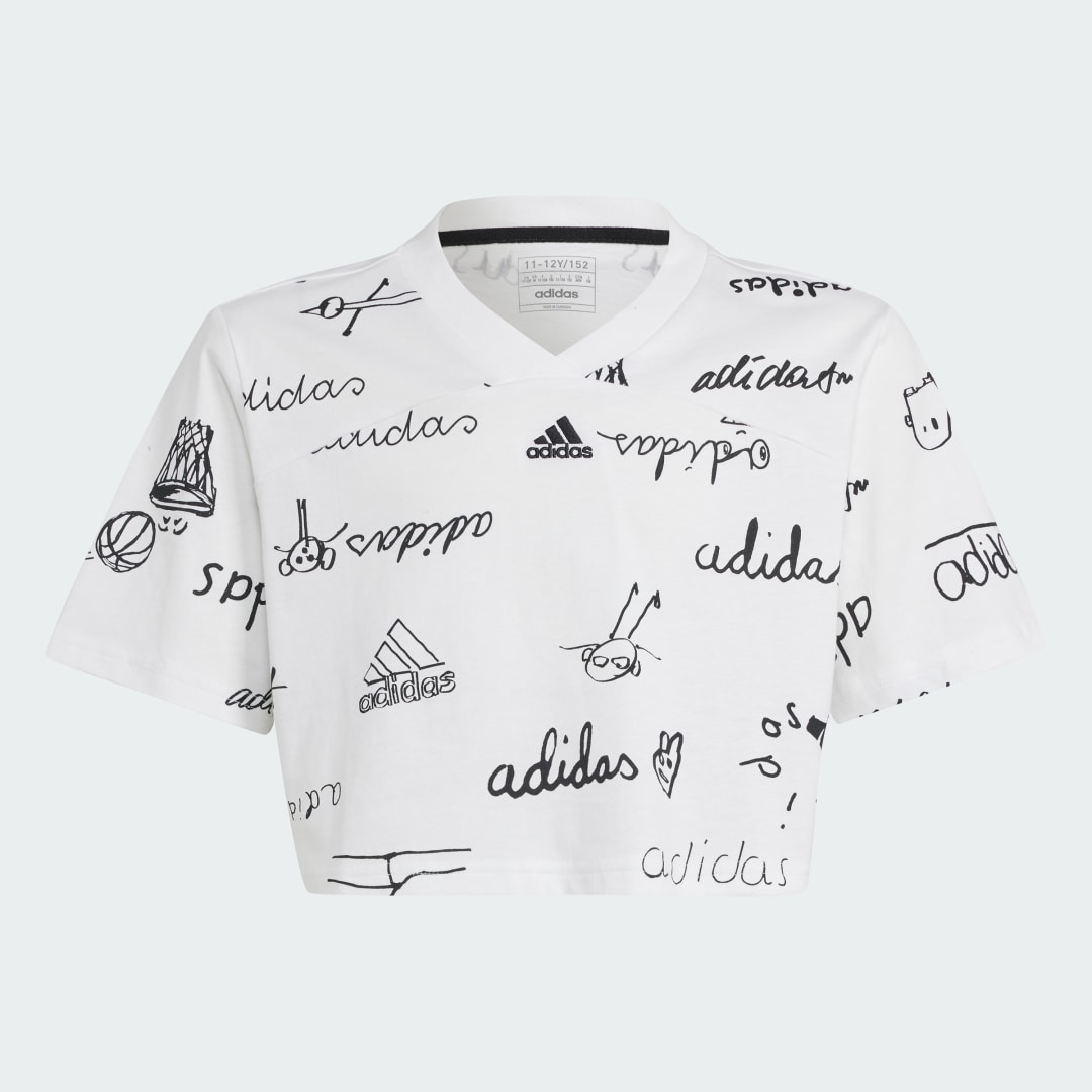 Adidas Brand Love Cropped T-shirt Kids