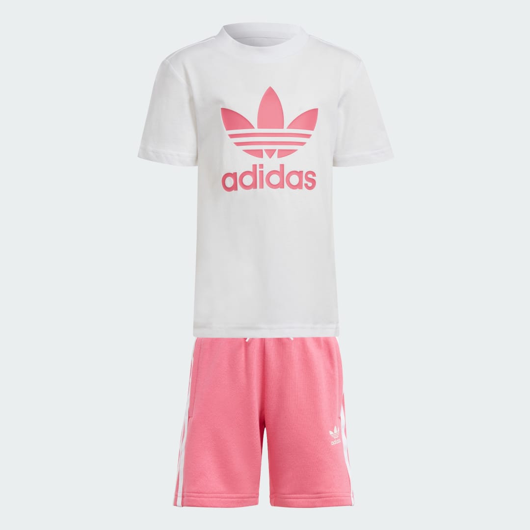 

adidas Conjunto Camiseta y Shorts Adicolor Niño, Rosa