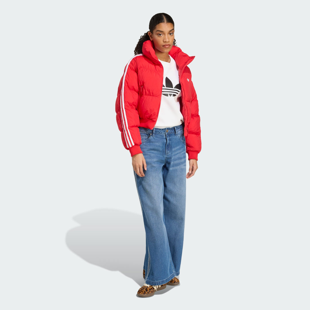 Adidas Adicolor Cropped Synthetisch Dons Pufferjack