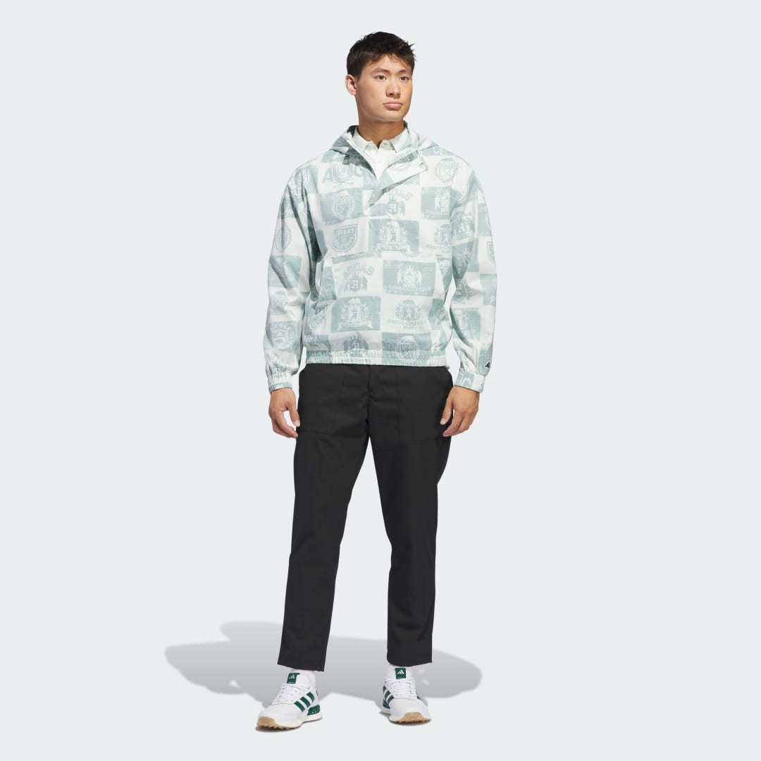 

adidas Playera Polo Estampada de Malla Go-to Hombre, Crystal jade