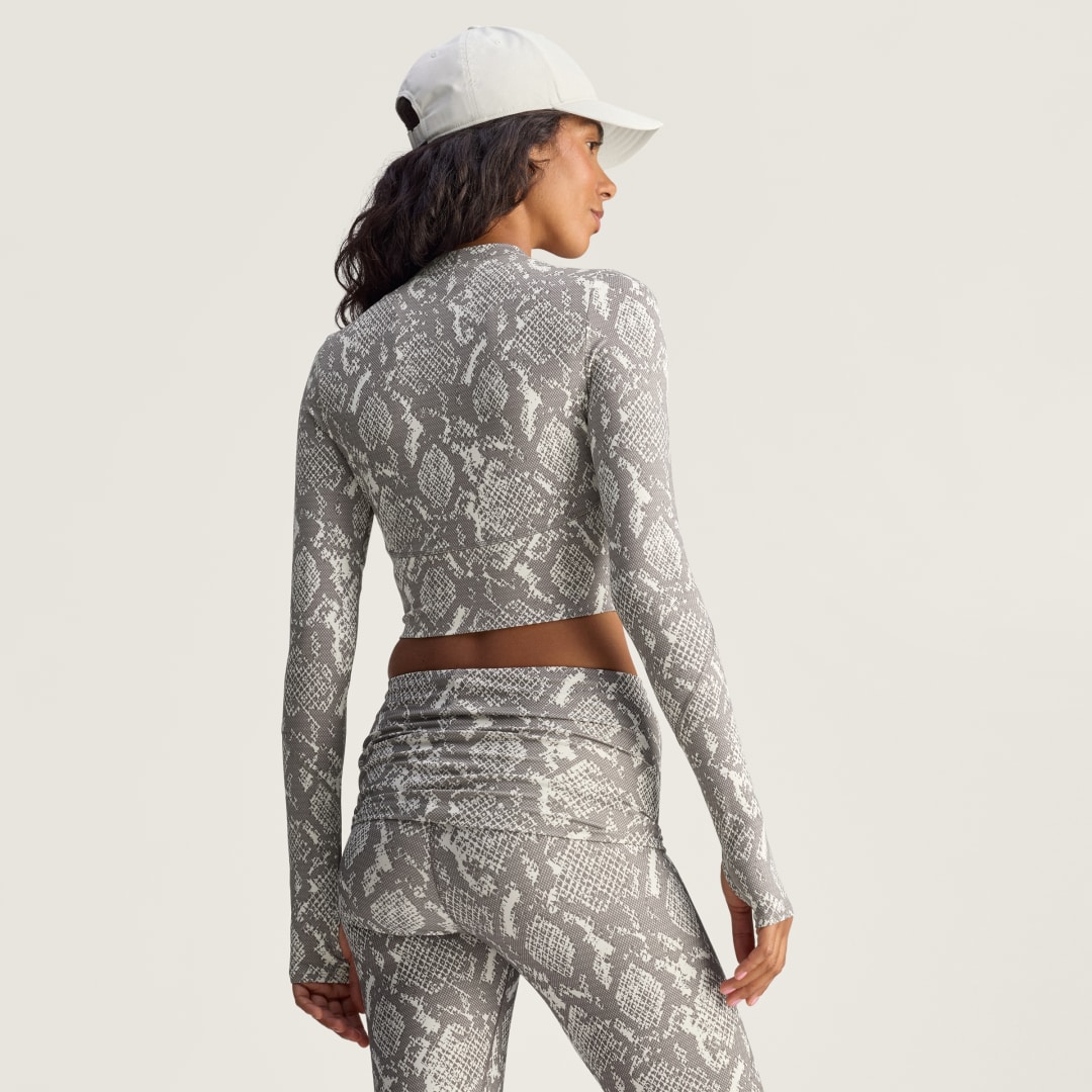 Adidas By Stella McCartney Training Printed Longsleeve Croptop