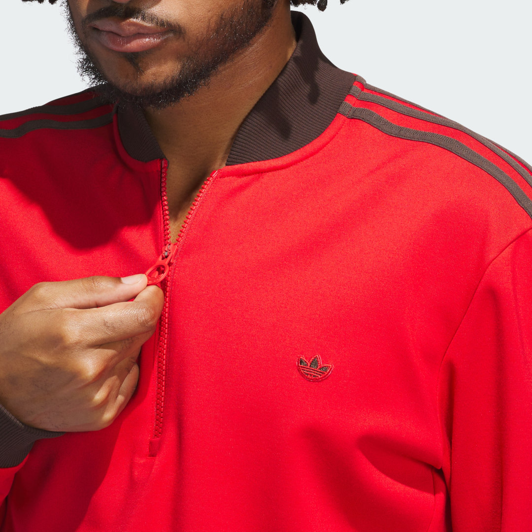 Adidas Originals 3-Stripes Sweatshirt met Korte Rits