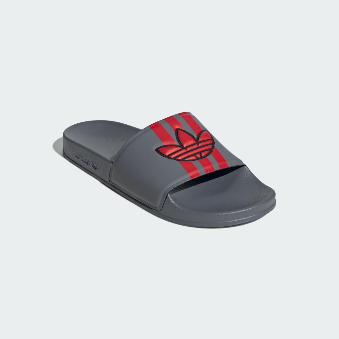 Adidas Adilette sneaker Grey Four / Better Scarlet / Core Black