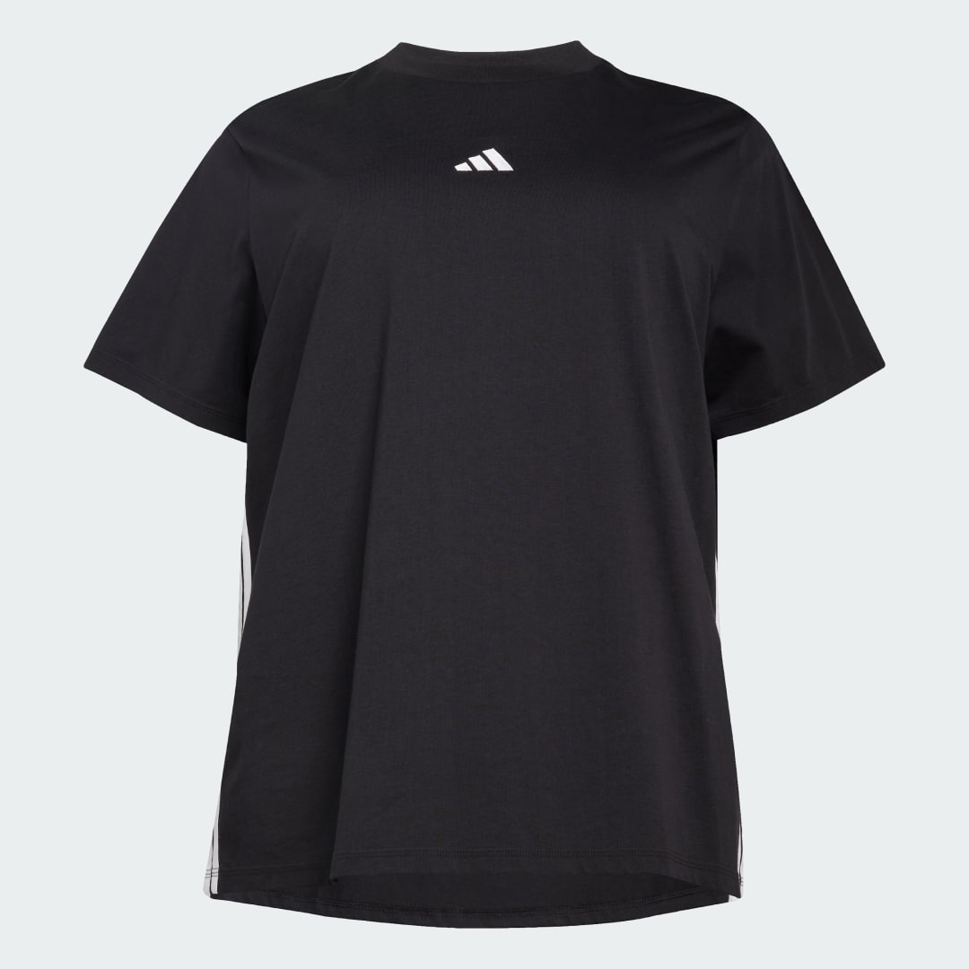 Adidas Essentials 3-Stripes Katoenen T-shirt (Grote Maat)