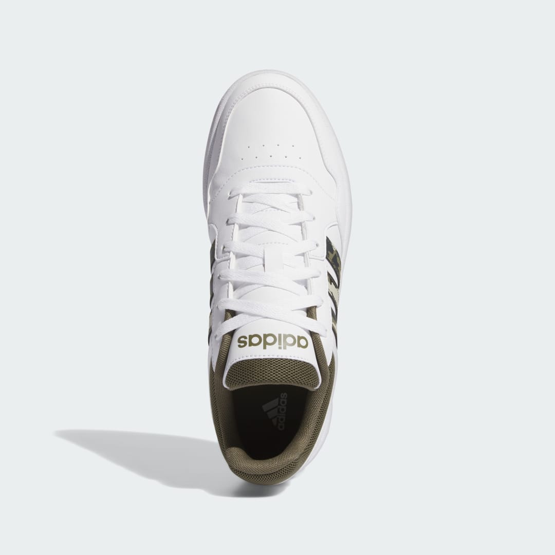 

adidas Tenis Hoops 3.0 Low Classic Vintage Hombre, Blanco/olive strata/gris two