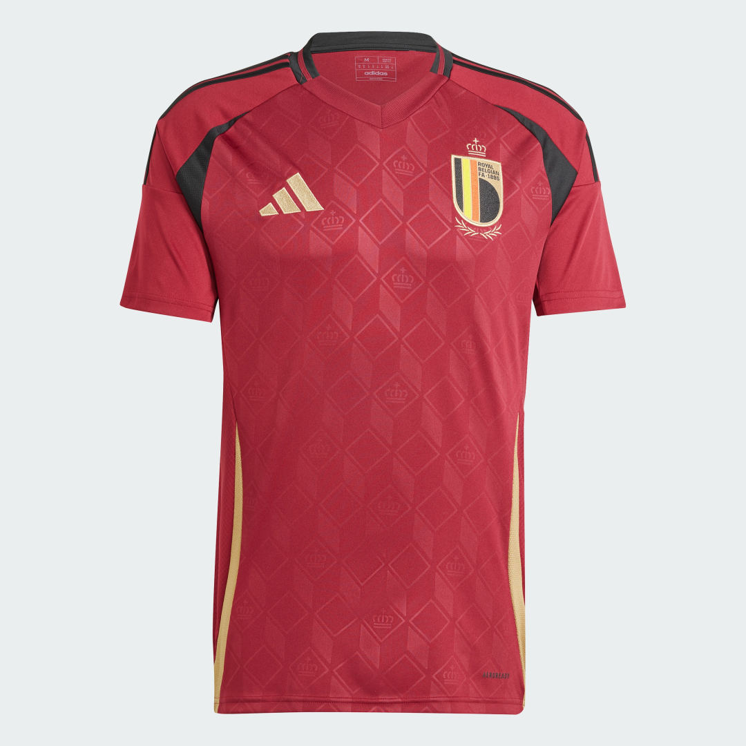 adidas Belgium Home Jersey / EURO24, fotballdrakt, herre Team Coll Burgundy 2
