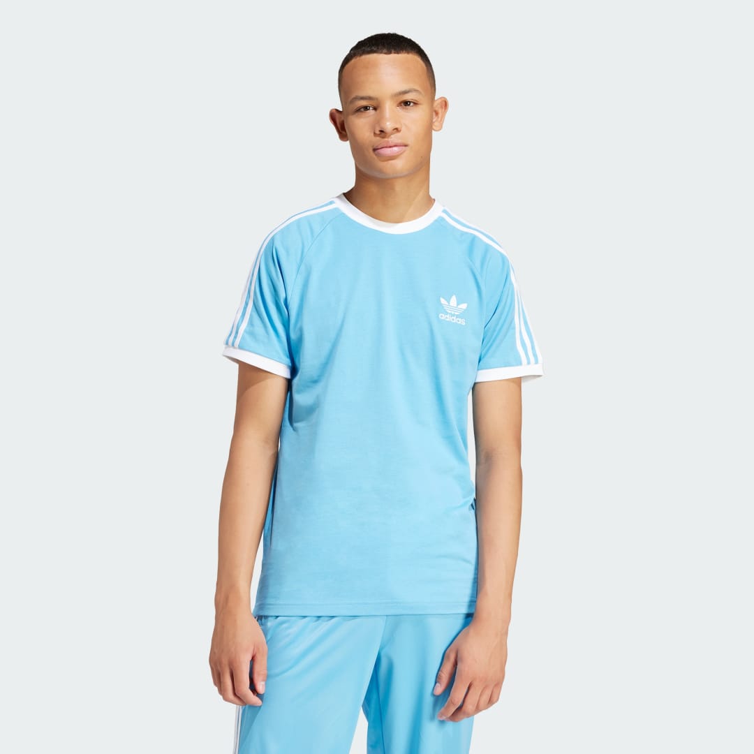 Adidas Originals Adicolor 3-stripes T-shirt T-shirts Heren semi blue burst maat: XL beschikbare maaten:S M L XL