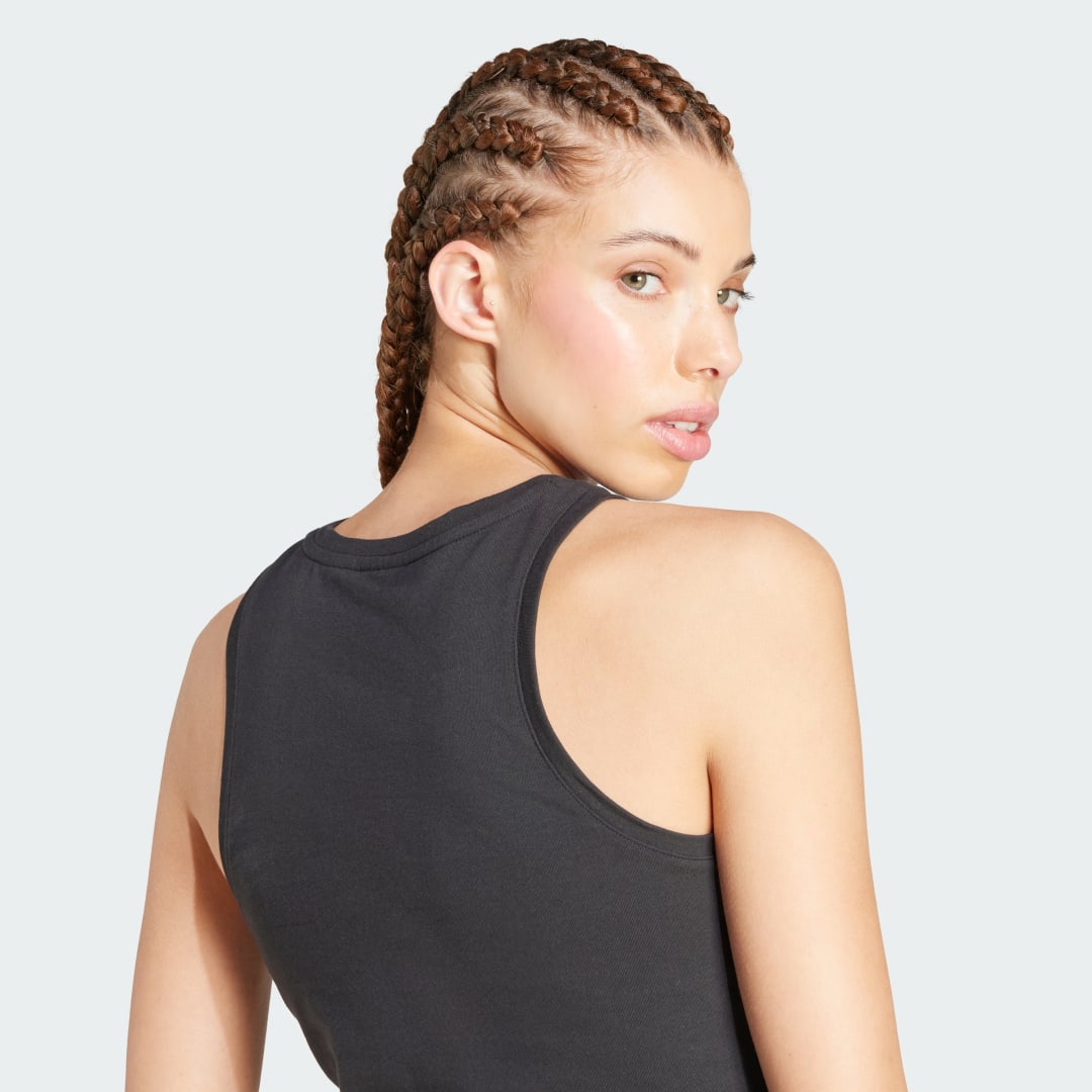 Adidas Essentials Linear Slim-Fit Katoenen Tanktop