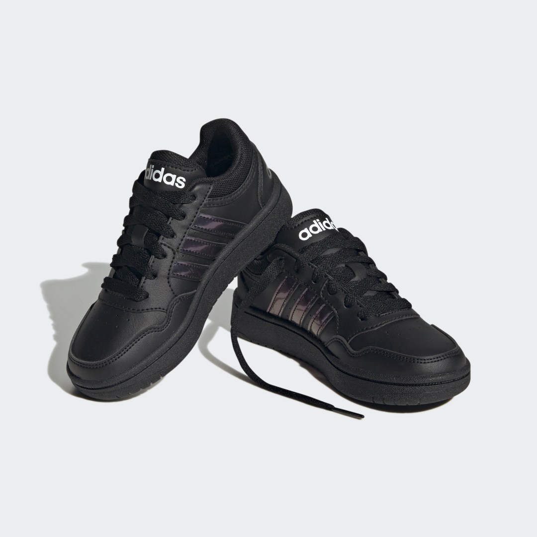 

adidas Tenis Hoops Niño, Negro/negro/blanco
