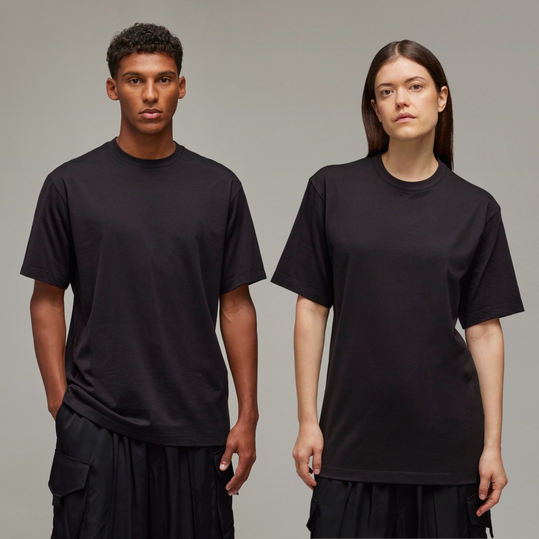Y-3 Logo Print Crewneck Korte Mouw T-shirt Black Heren