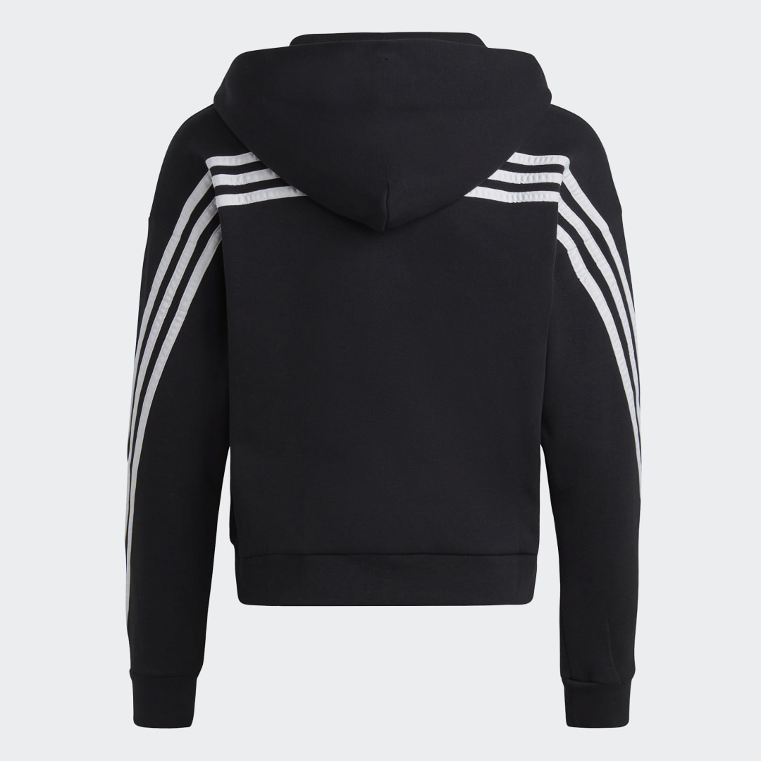 

adidas Buzo con Capucha Future Icons 3 Rayas Cierre Frontal Niño, Blanco