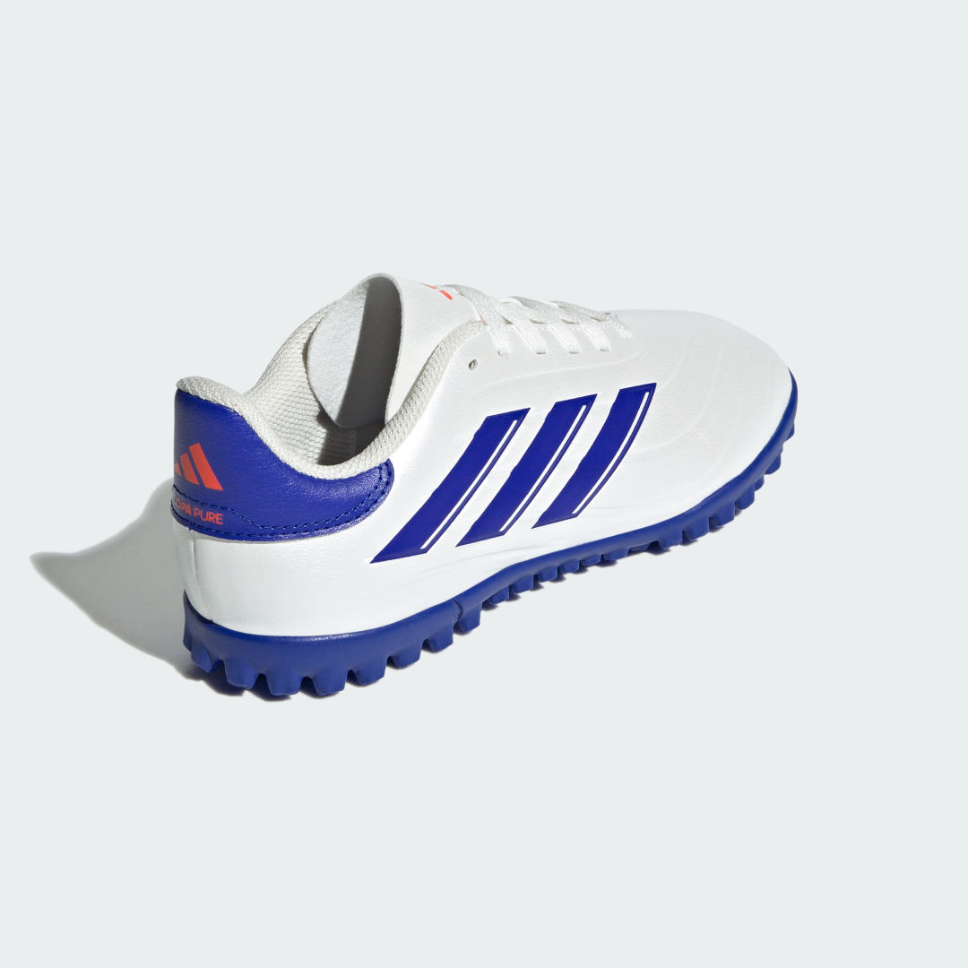 

adidas Calzado de Fútbol Copa Pure 2 Club Pasto Sintético Niños, Blanco/lucid azul/solar rojo