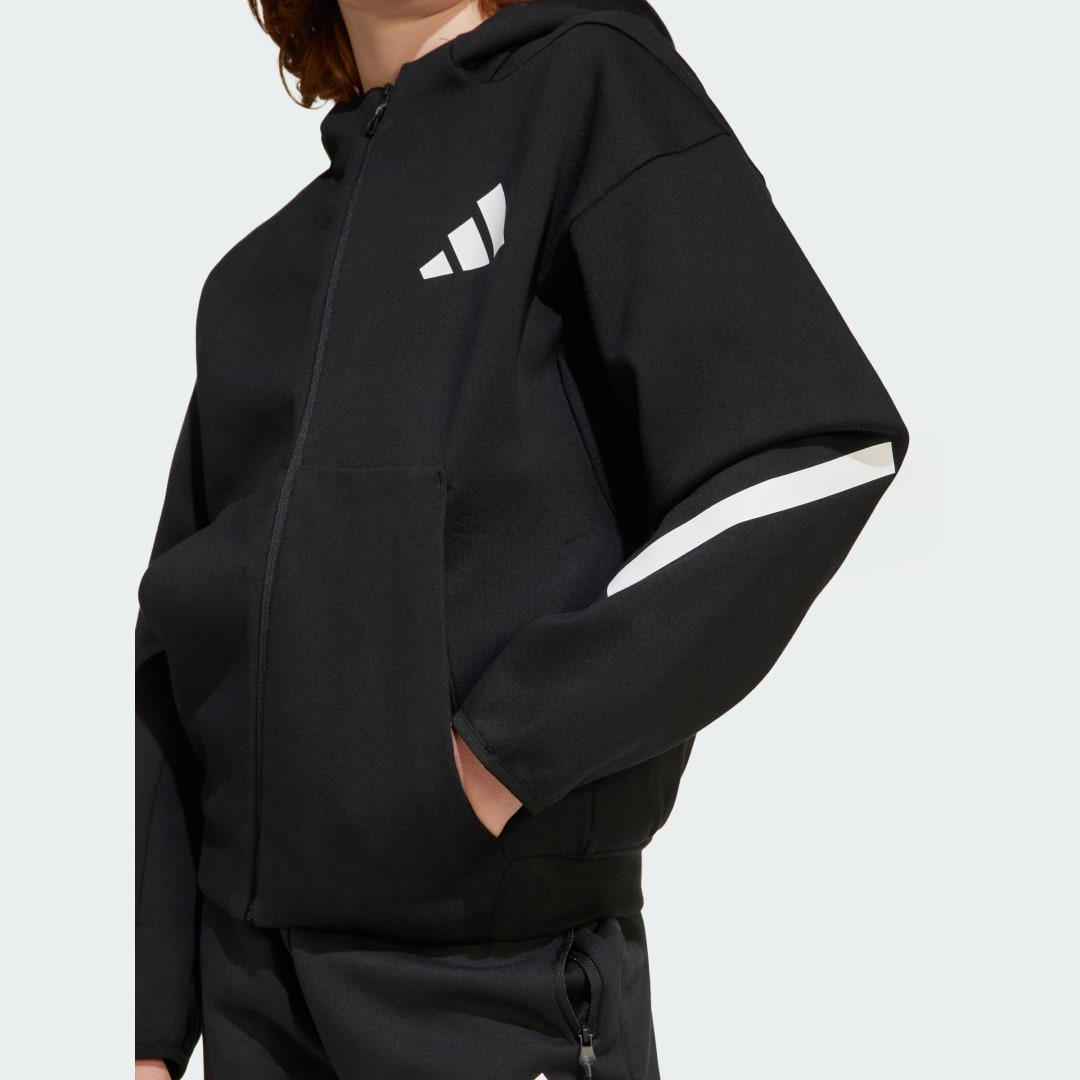 Adidas Z.N.E. Trainingsjack met Capuchon en Lange Rits Kids