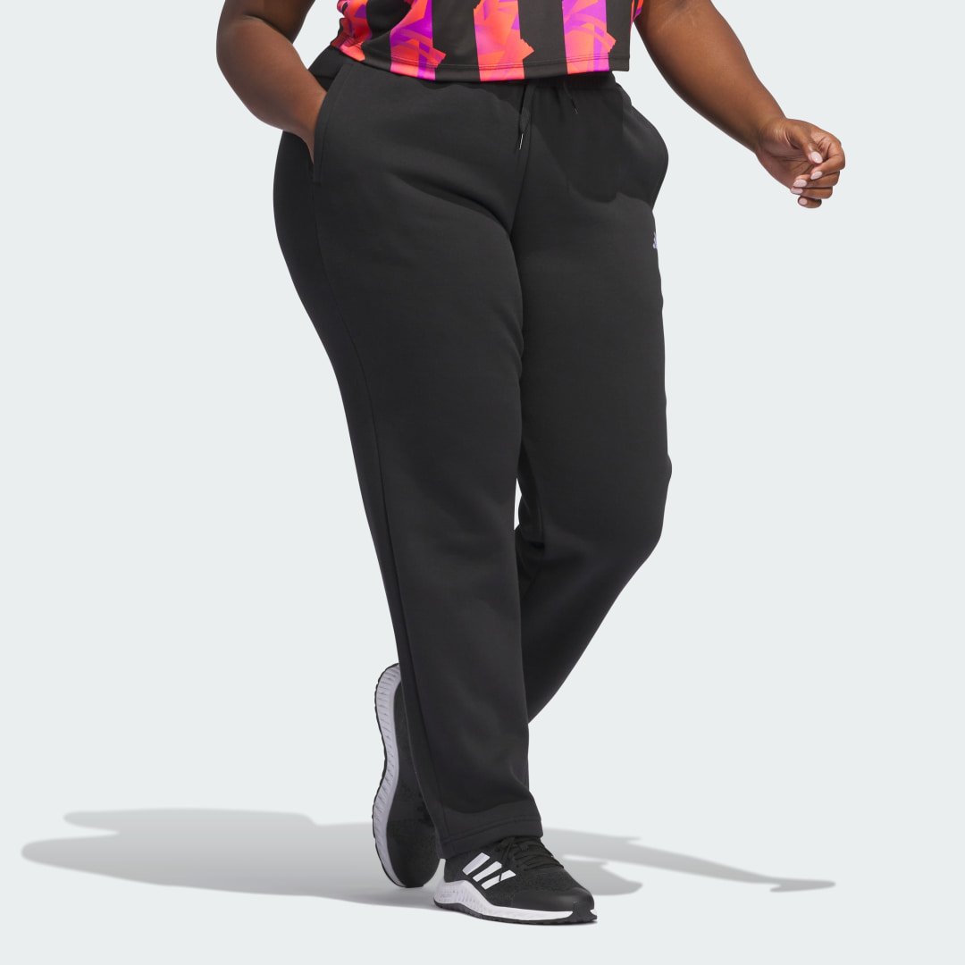 Adidas Essentials Small Logo Feel Cozy Open Hem Broek (Grote Maat)