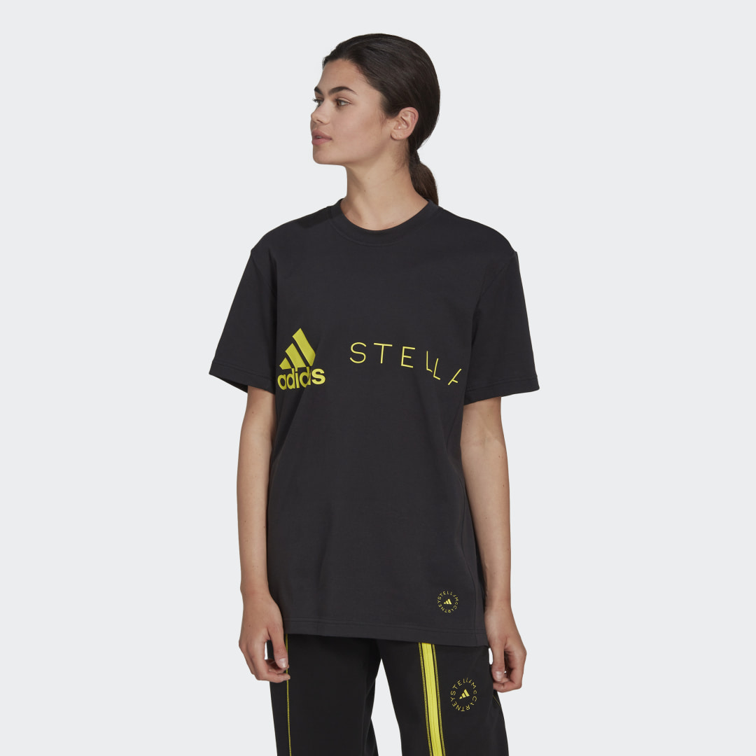 by Stella McCartney Logo Tee Black / Shock Yellow