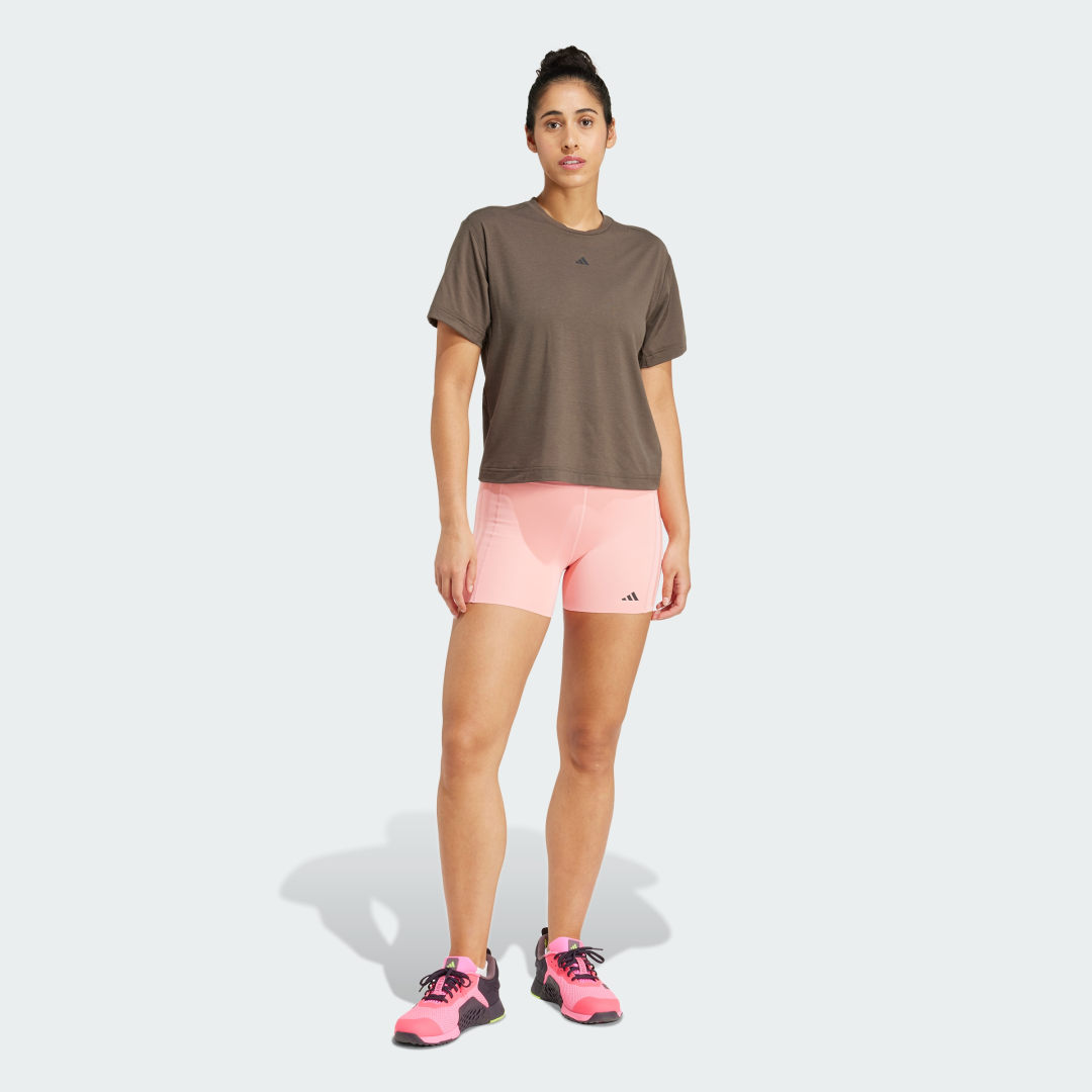 Adidas Power Back-Cutout 3-Stripes T-shirt