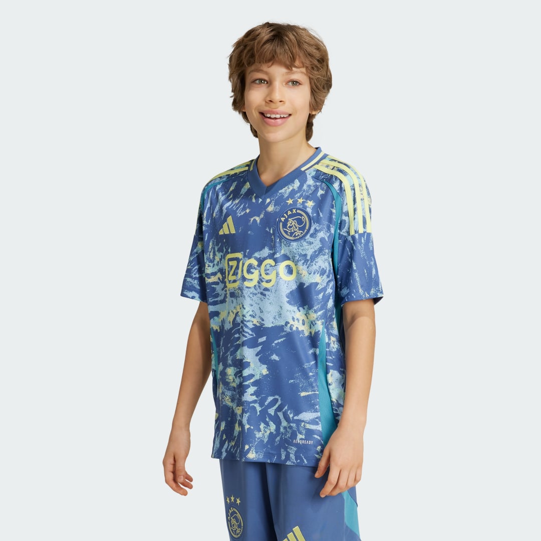 Adidas Perfor ce Junior Ajax Amsterdam voetbalshirt uit Sport t-shirt Blauw Polyester V-hals 140