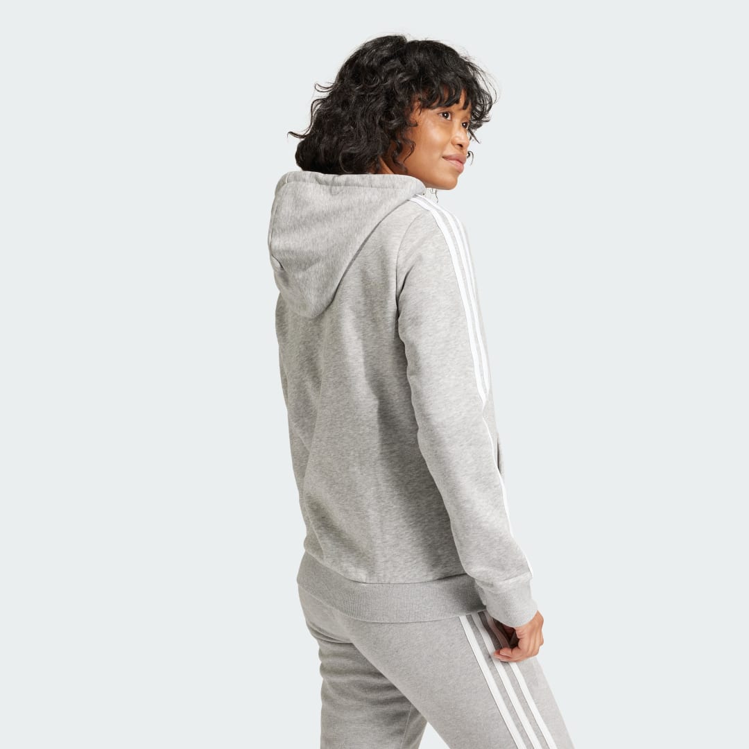 фото Флисовая толстовка essentials 3-stripes adidas sportswear