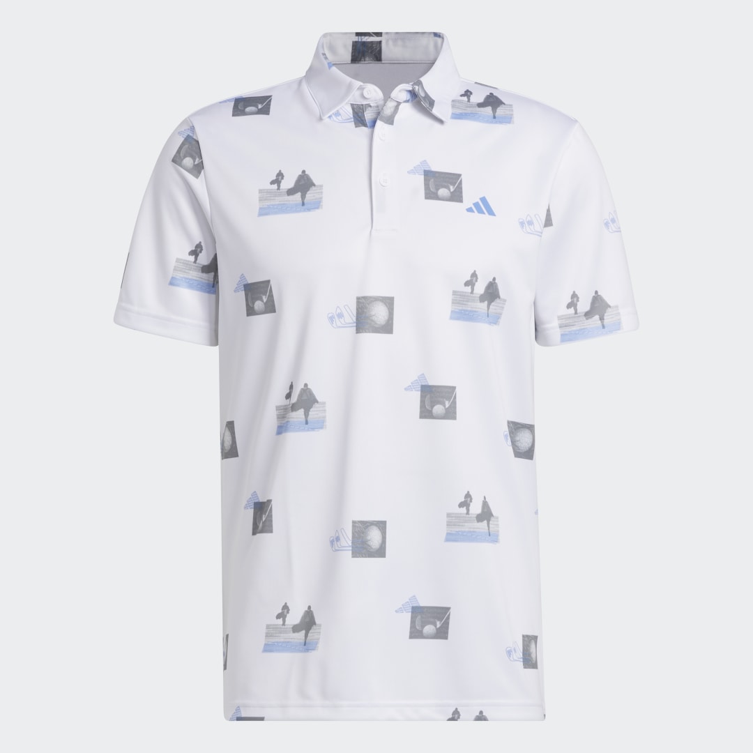 adidas Allover-Print Golf Polo Shirt