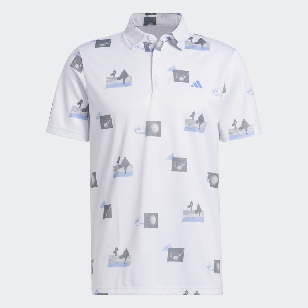 Adidas Allover-Print Golf Polo Shirt