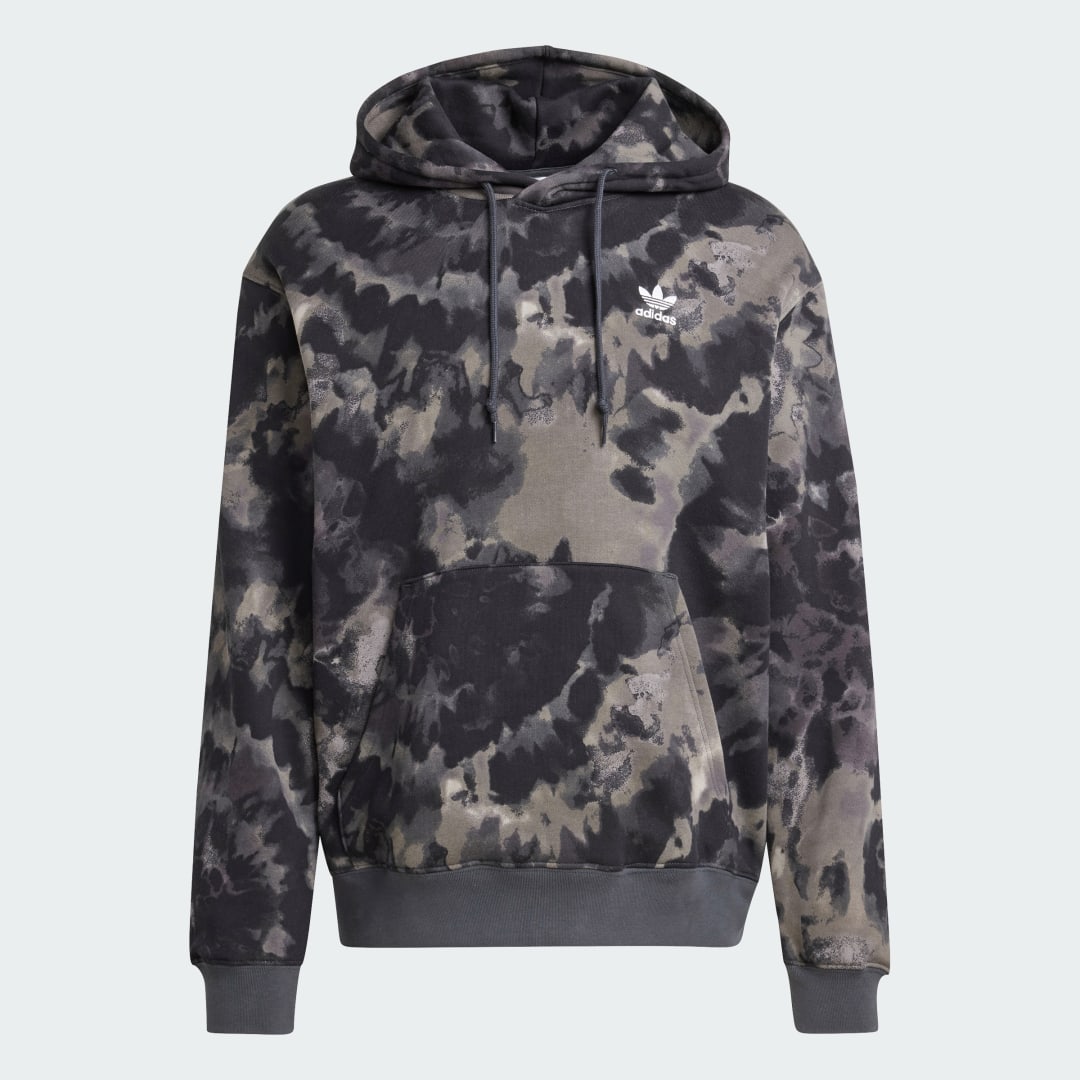 Sweat-shirt à capuche imprimé intégral tie and dye
