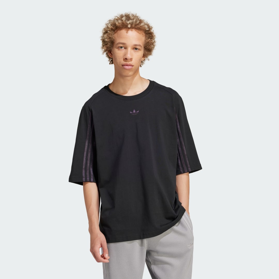 

adidas Camiseta Raglan Cutline Hombre, Negro
