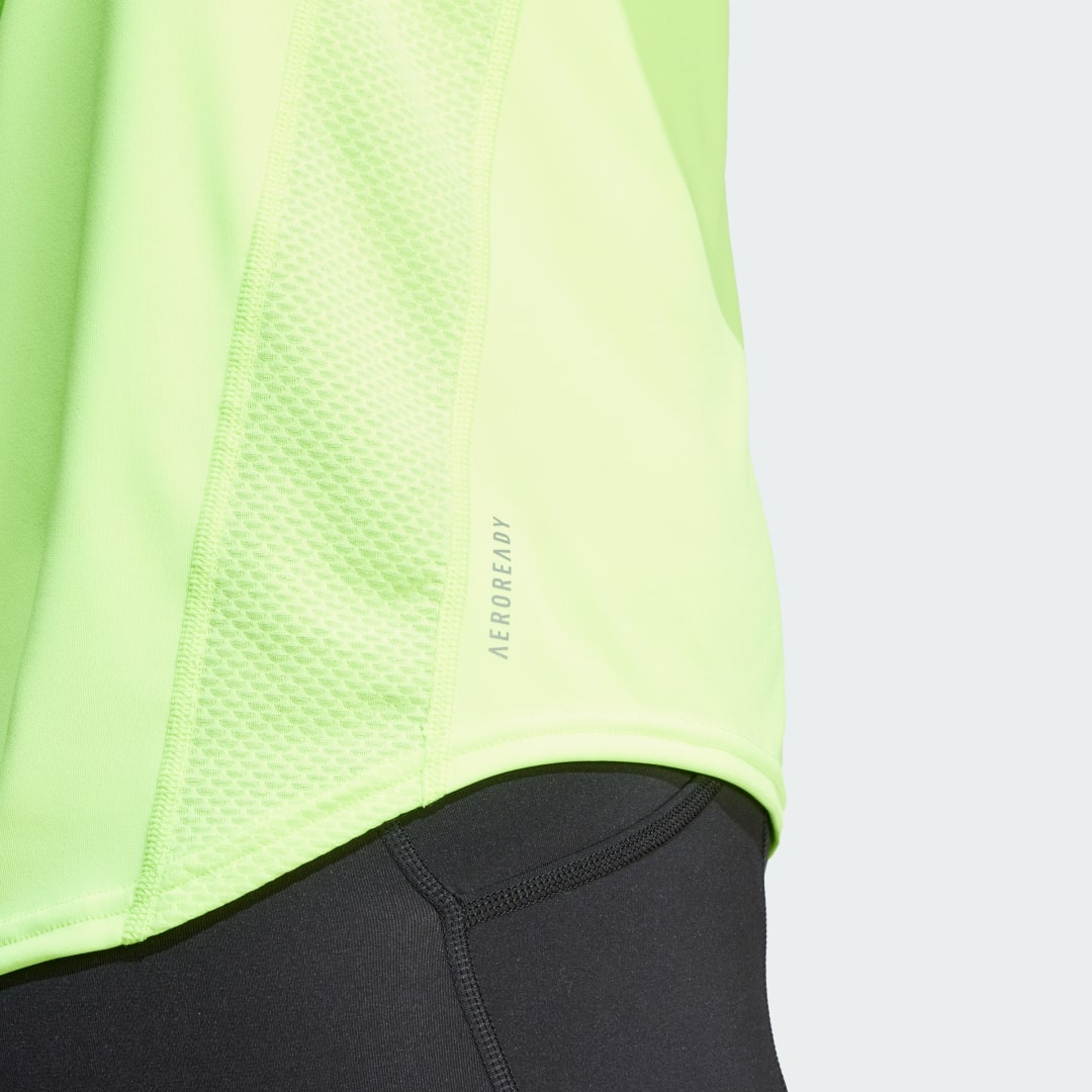 adidas Playera Own the Run Mujer, Lucid lemon/negro