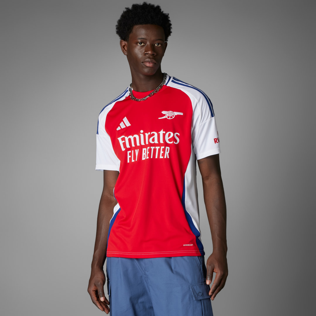 Adidas Arsenal FC 2024 25 Home Shirt Better Scarlet White- Heren Better Scarlet White