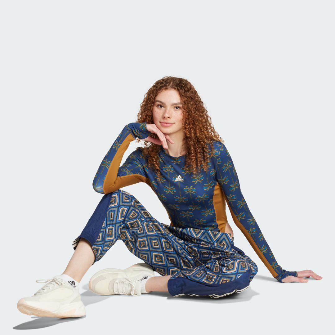 Adidas x FARM Rio Body Leotard met Lange Mouwen