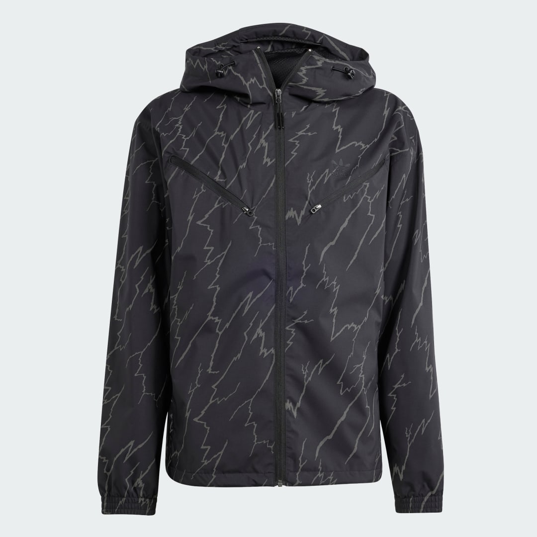 

adidas Rompevientos Estampado Montreal Hombre, Negro
