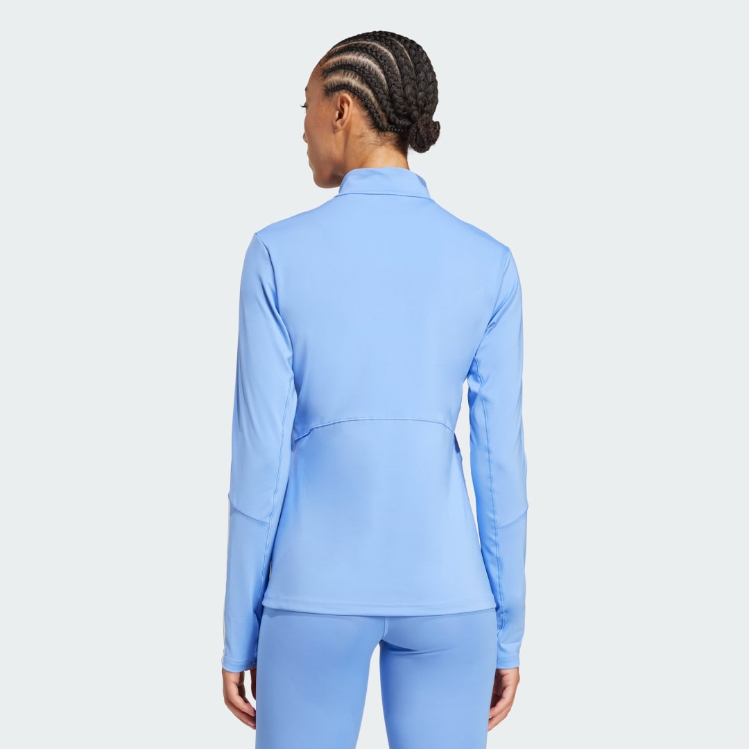Adidas Hyperglam Training Sportshirt met Korte Rits