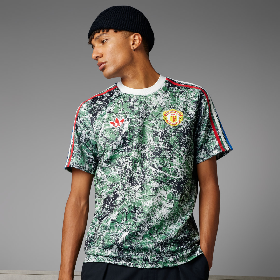 Image of adidas Manchester United Stone Roses Originals Icon Jersey Multicolor S - Men Lifestyle,Soccer Jerseys