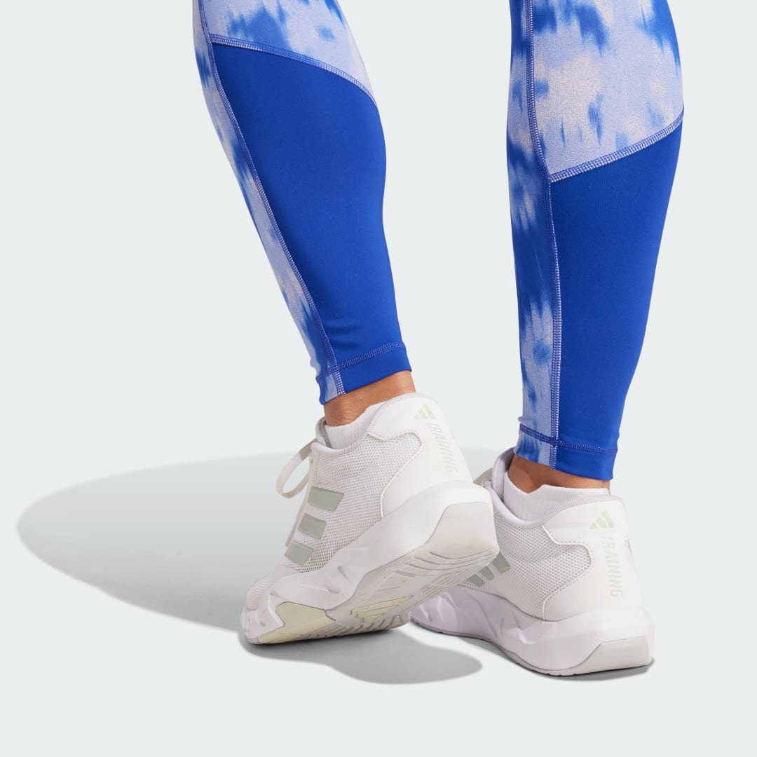 Adidas Optime Essentials Allover Print Flower Tie-Dye Legging