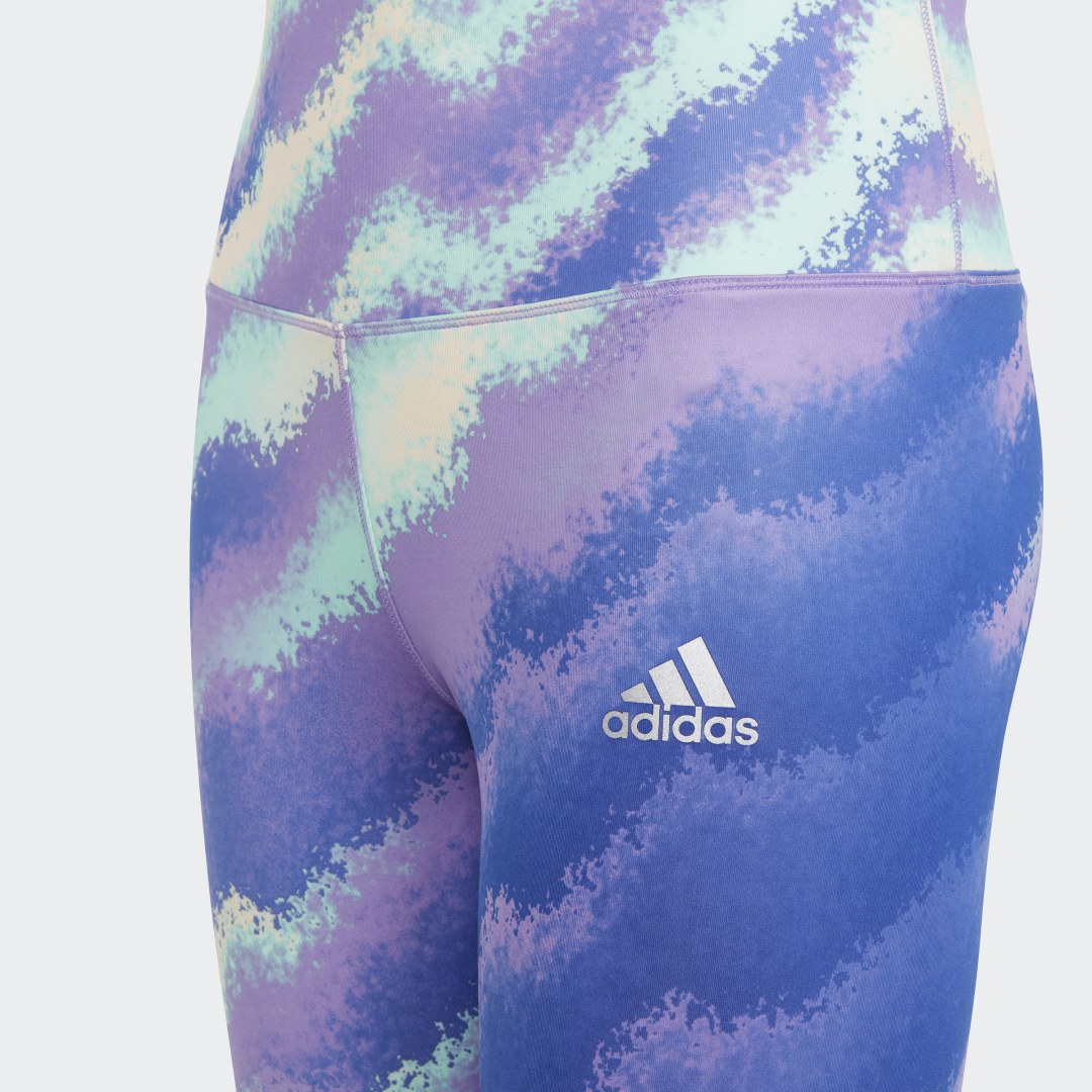 

adidas Licras Estampadas Dance AEROREADY Pretina Alta Niño, Azul