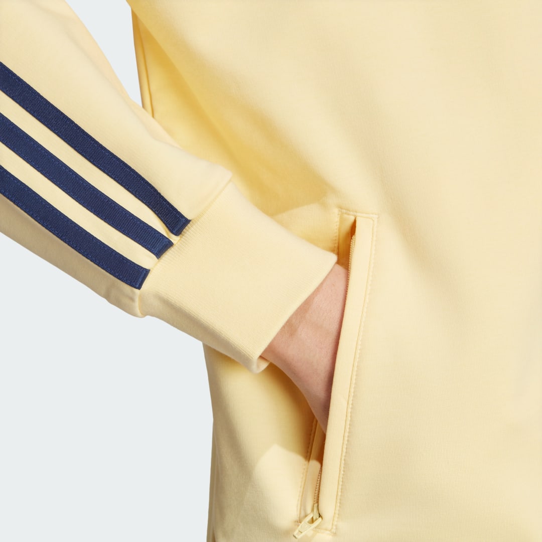 

adidas Chamarra Deportiva Colorblock Mujer, Almost amarillo