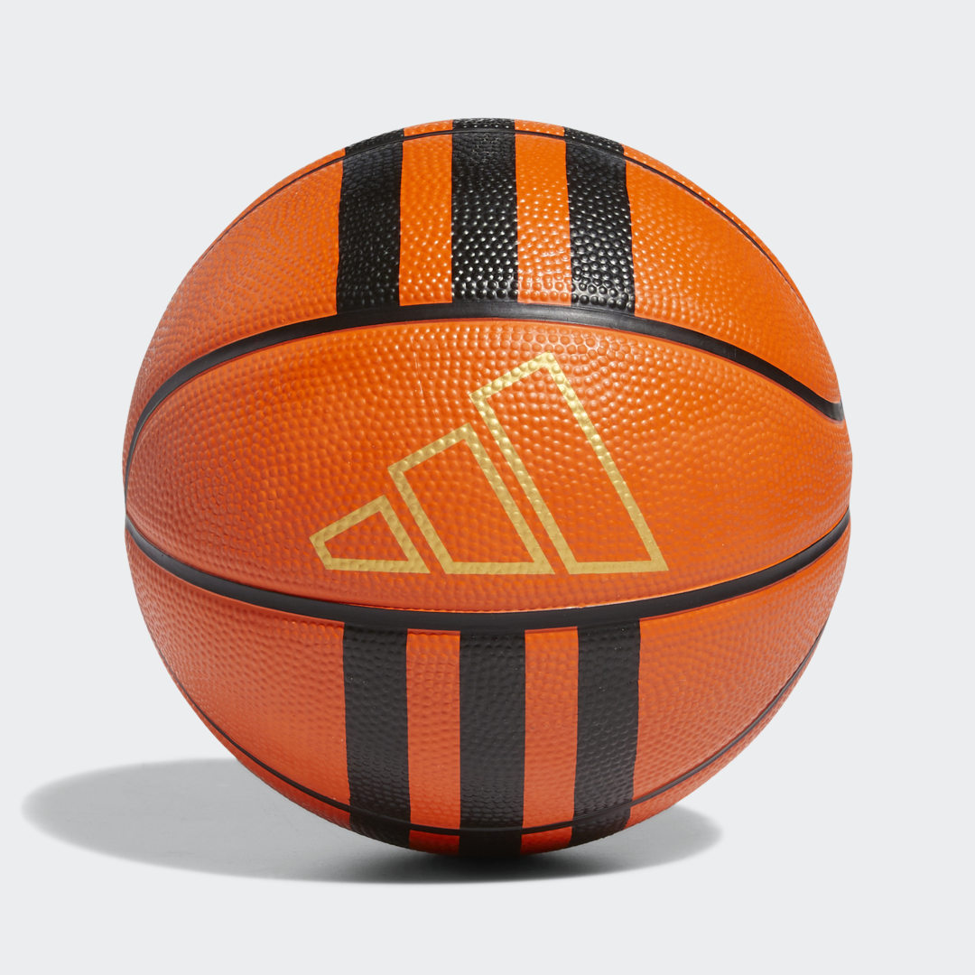 3-Stripes Rubber Mini Basketball Basketball Natural / Black / Metallic Gold