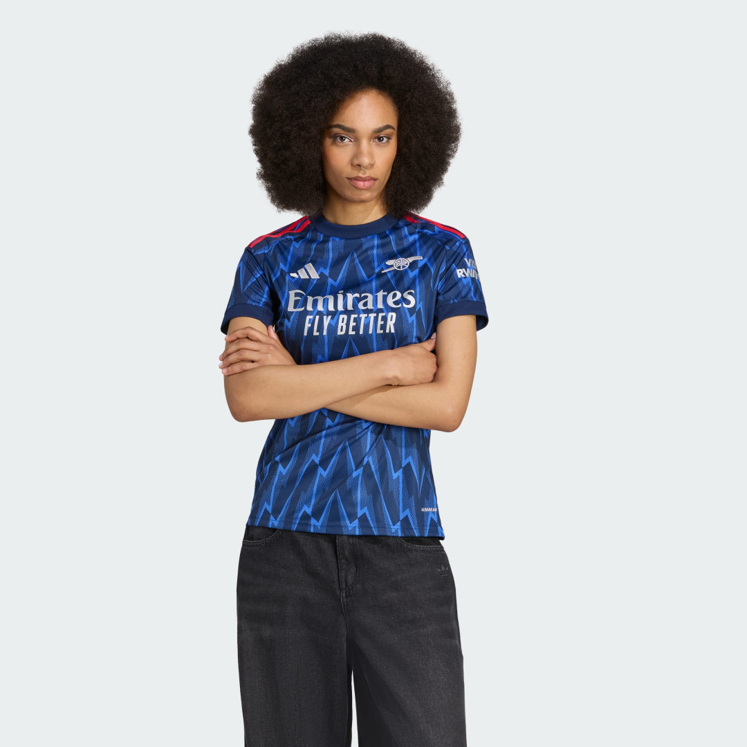 Adidas Arsenal FC 2025 26 Away Shirt Dames Blue- Dames Blue