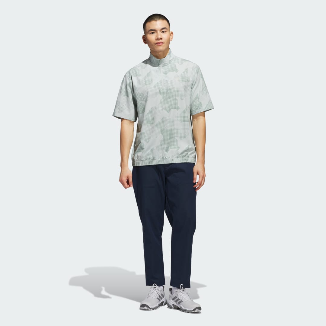 Adidas Go-to DWR Pullover met Korte Mouwen en Halflange Rits