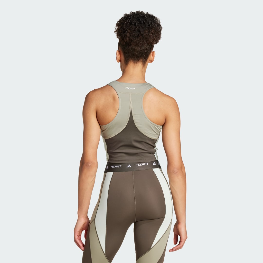 Adidas TECHFIT Colorblock Training Crop Tanktop