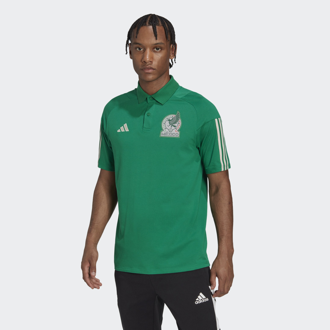 

adidas Playera Polo Selección Nacional de México Tiro 23 Hombre, Vivid verde