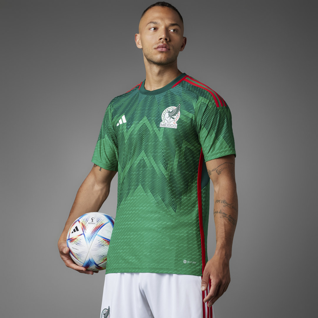 

adidas Jersey Local Authentic Selección Nacional de México Hombre, Vivid verde/collegiate verde