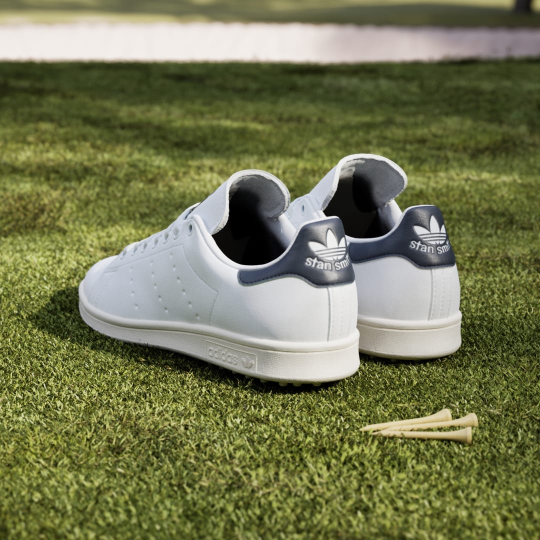 

adidas Calzado de Golf Stan Smith Unisex, Blanco/collegiate azul/off blanco