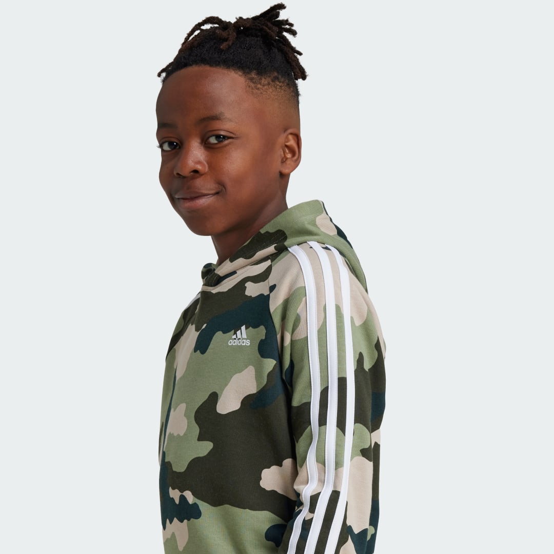 Adidas Essentials Allover Print Hoodie Kids