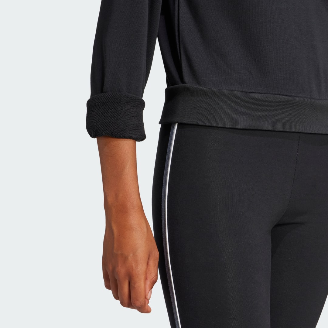Adidas Essentials Color Pop French Terry Crop Trainingsjack met Korte Rits