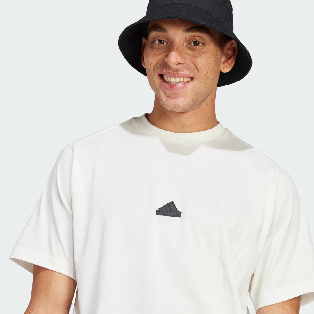 

adidas Playera Z.N.E. Hombre, Off blanco